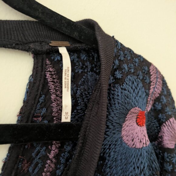 Free People Delhi Moon Boho Embroidered Top - Picture 6 of 9